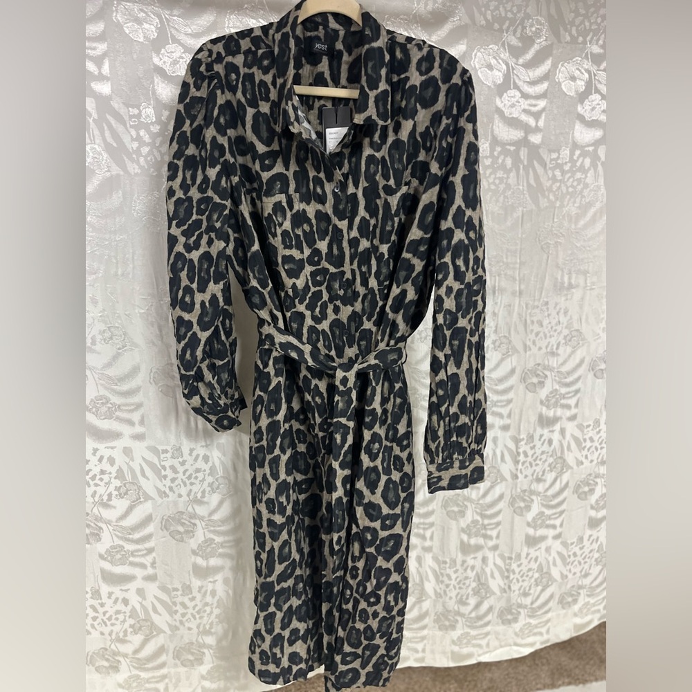 Women Belted Shirt Dress
